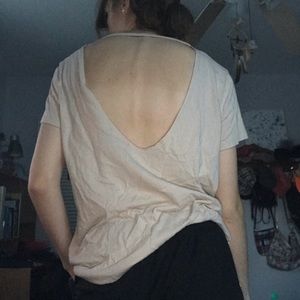 Open back t-shirt